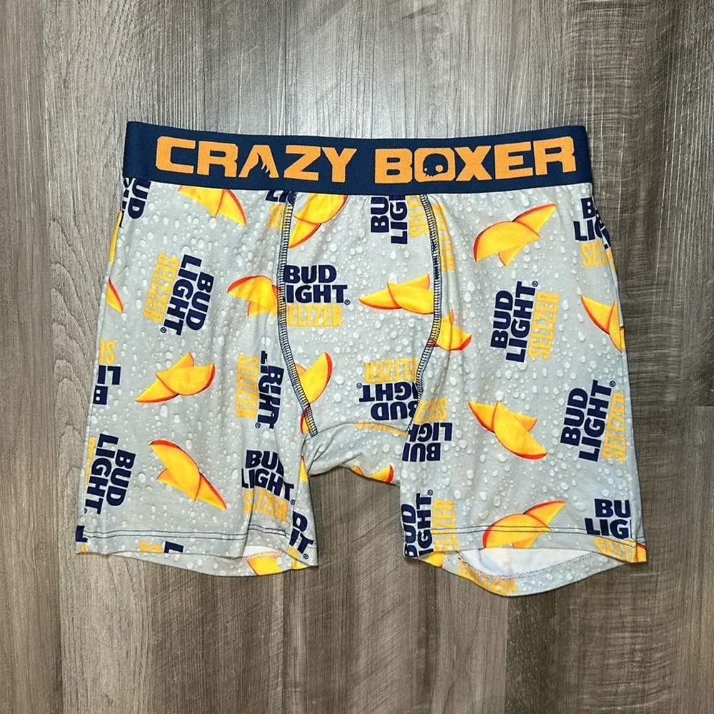 Bud Light Mango Seltzer Crazy Boxer Boxer Brief - Medium